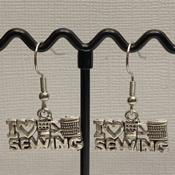 Sewing Earrings, Sewing Jewelry, Gift Idea, Sewing, Mother's Day Gift, Quilting - Picture 3 of 4